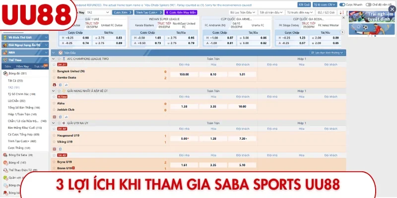 Mẹo Chơi Saba Sports UU88 Thắng Lớn - Top 3 Bí Quyết Vàng - luckyfrontier